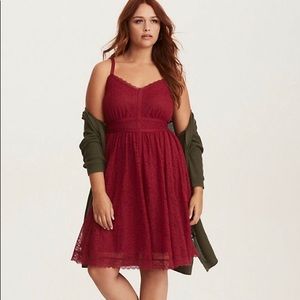 Torrid Burgundy Lace Dress